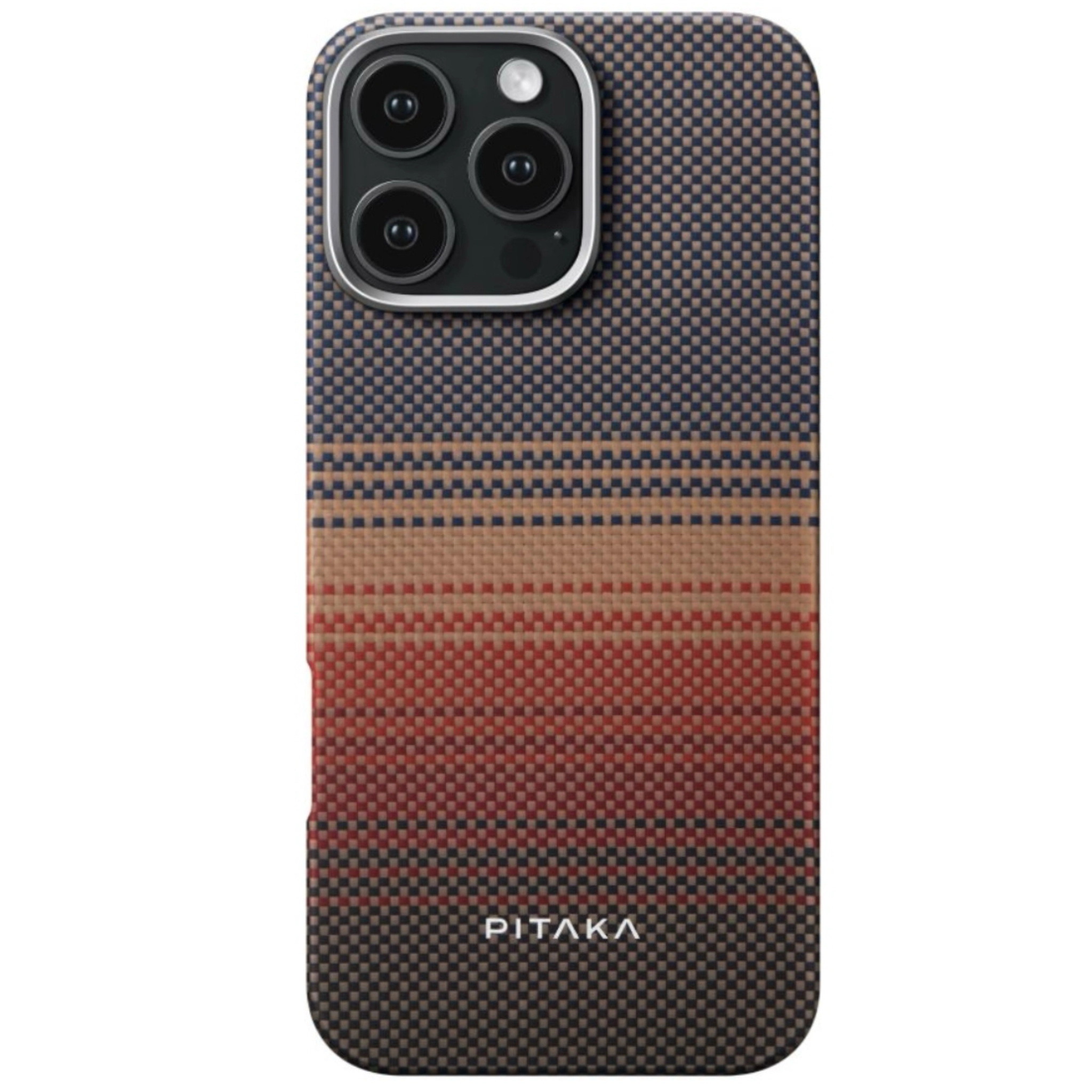 Чехол Pitaka Fusion Weaving MagEZ Case 4 для iPhone 16 Pro Мах, фиолетовый/оранжевый