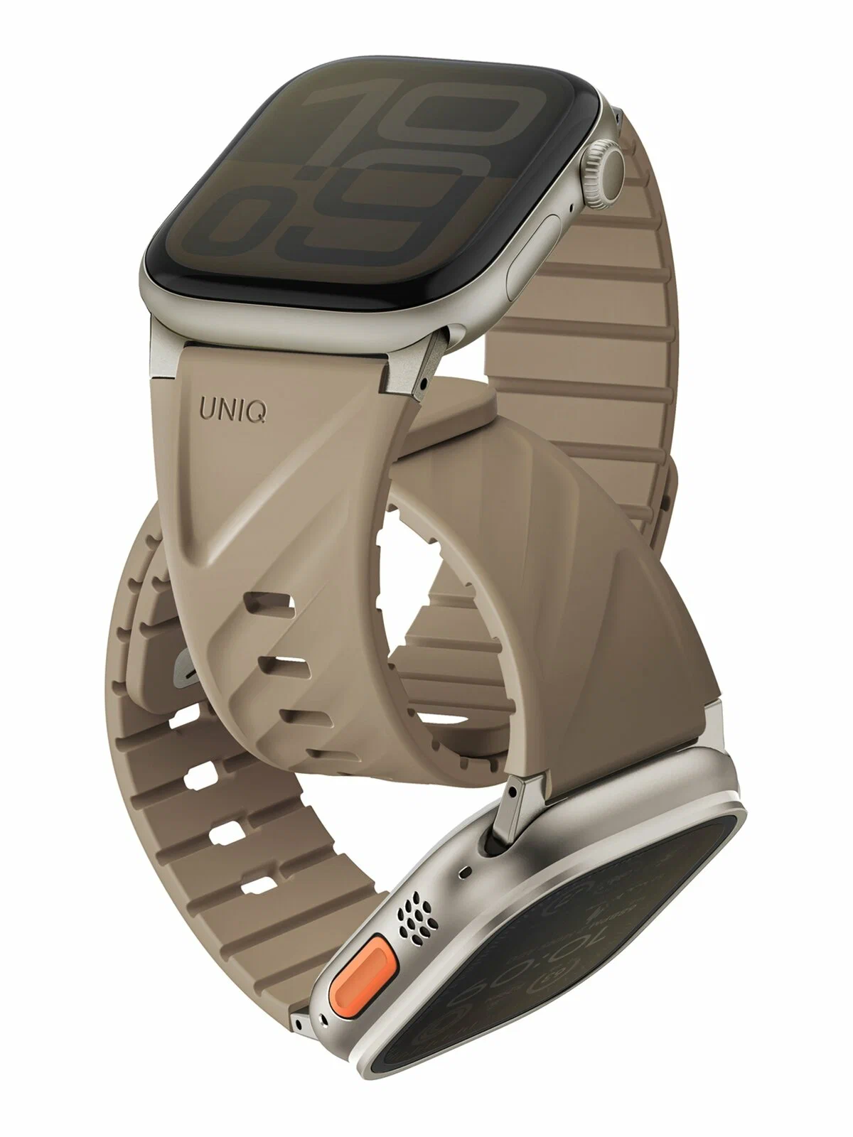 Ремешок Uniq FLUO Silicone Rubber для Apple Watch 40/49mm, силикон, песочный